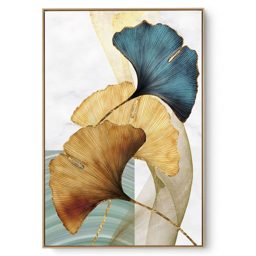 Quadro Decorativo Leque Dourado II