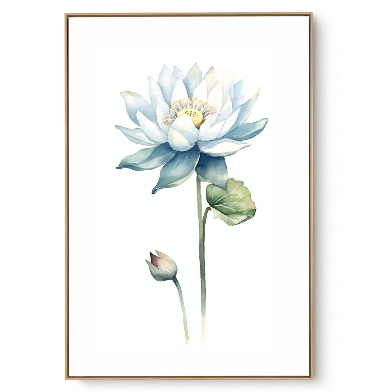 Quadro Decorativo Floral Lótus Flor Branca II