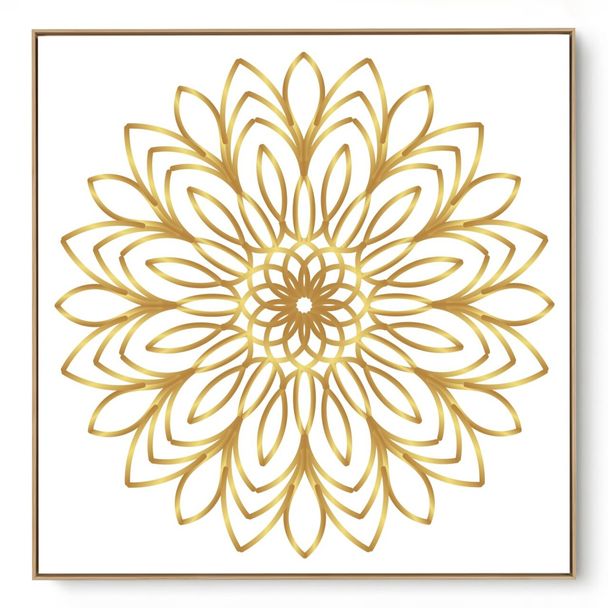 Quadro Decorativo Mandala Dourada II
