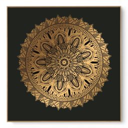 Quadro Decorativo Mandala Dourada