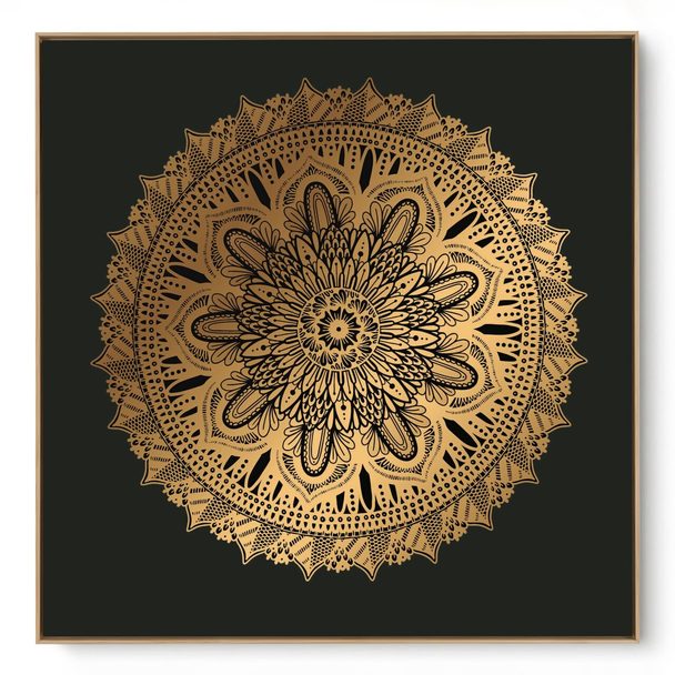 Quadro Decorativo Mandala Dourada