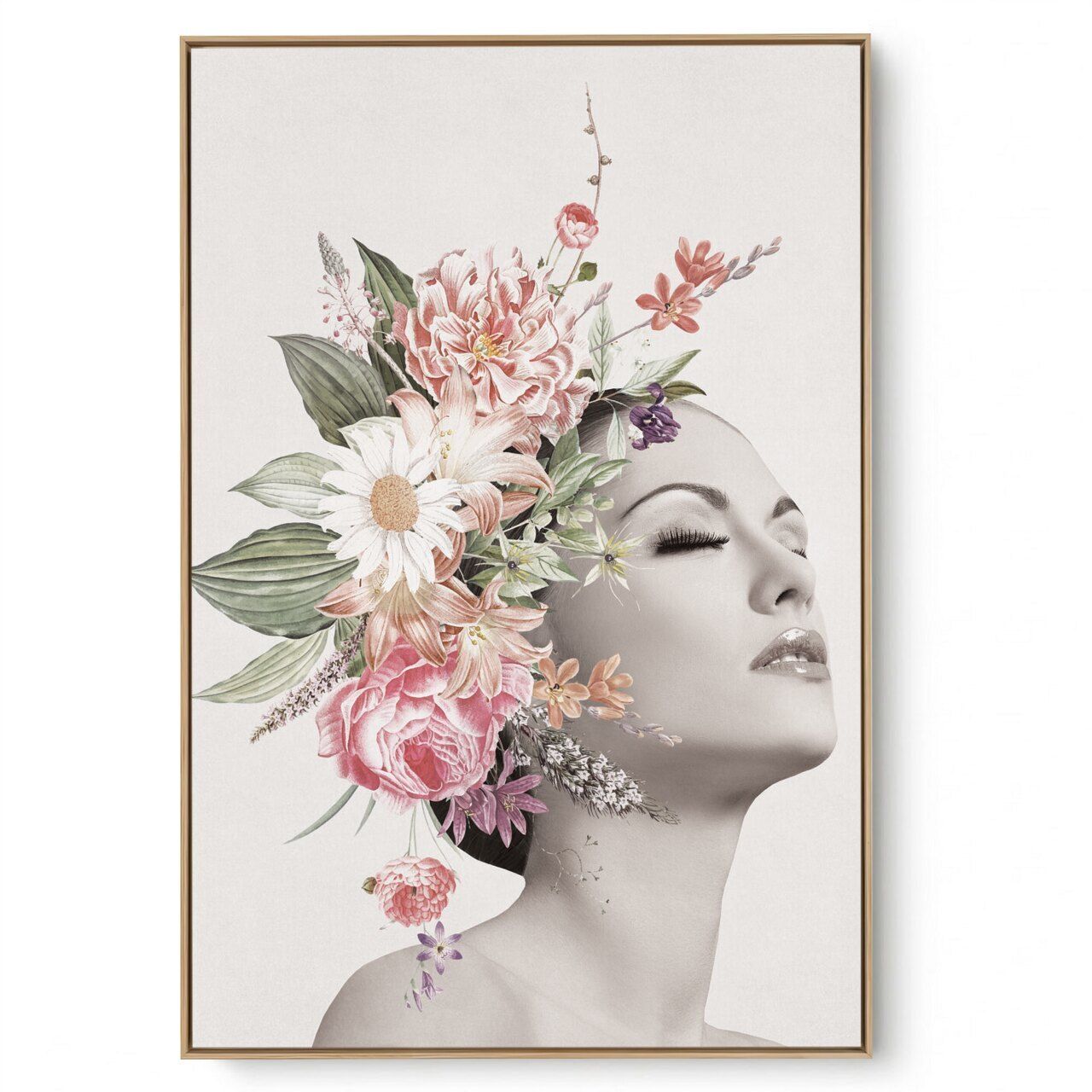 Quadro Decorativo Moça Flor I