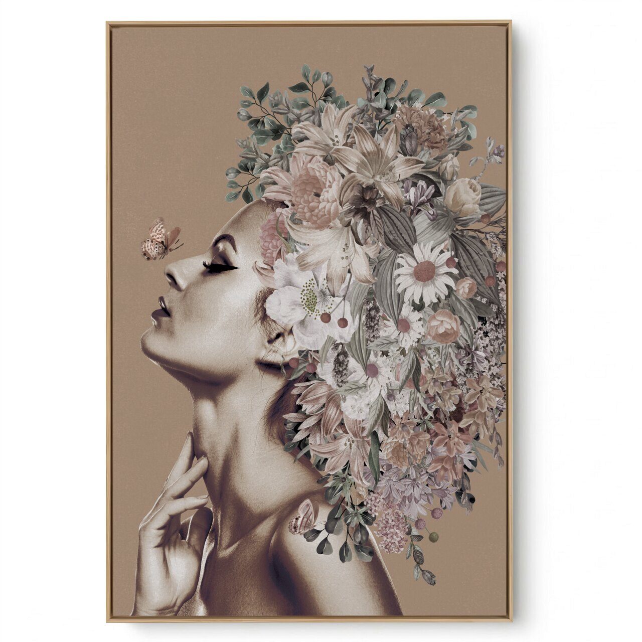 Quadro Decorativo Moça Flor III