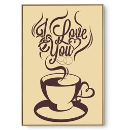 Quadro Decorativo Love Coffee