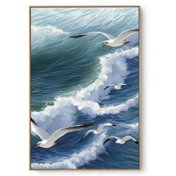 Quadro Decorativo Mar e Gaivota