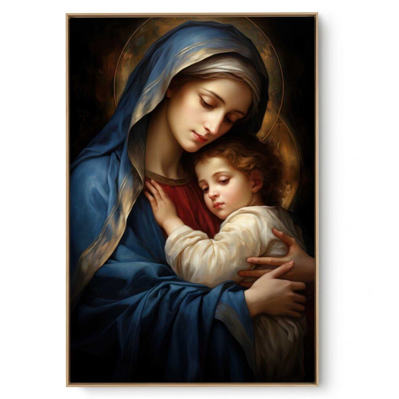 Quadro Decorativo Religioso Maria e Menino Jesus