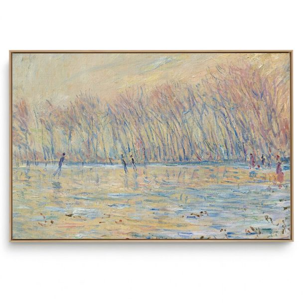 Quadro Decorativo Reprodução Pintores Claude Monet - Skaters at Giverny