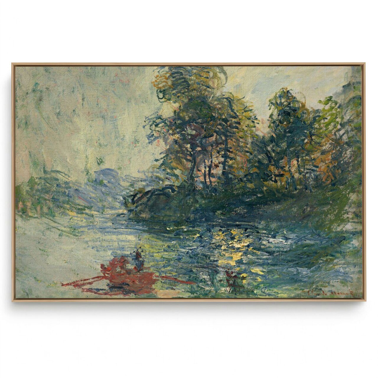 Quadro Decorativo Reprodução Pintores Claude Monet - The River 1881