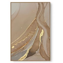 Quadro Decorativo Abstrato Mix Dourado V2
