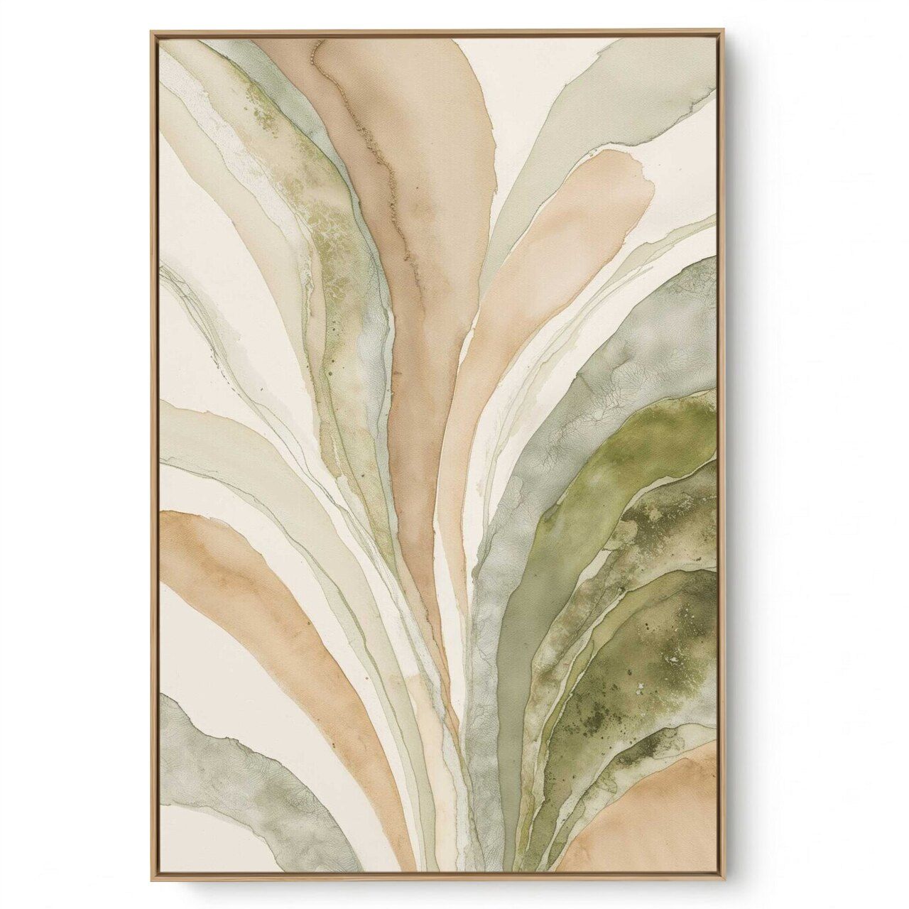 Quadro Decorativo Abstrato Bege Aquarela I