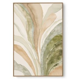 Quadro Decorativo Abstrato Bege Aquarela I