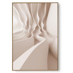 Quadro Decorativo Onda Bege V