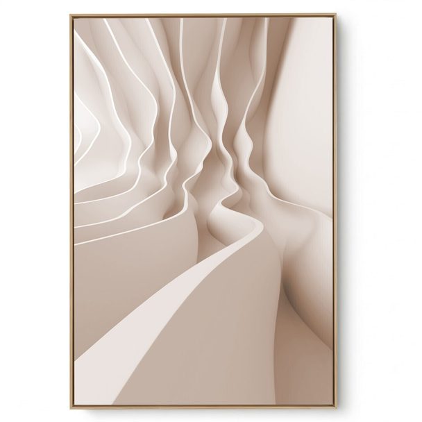 Quadro Decorativo Onda Bege V