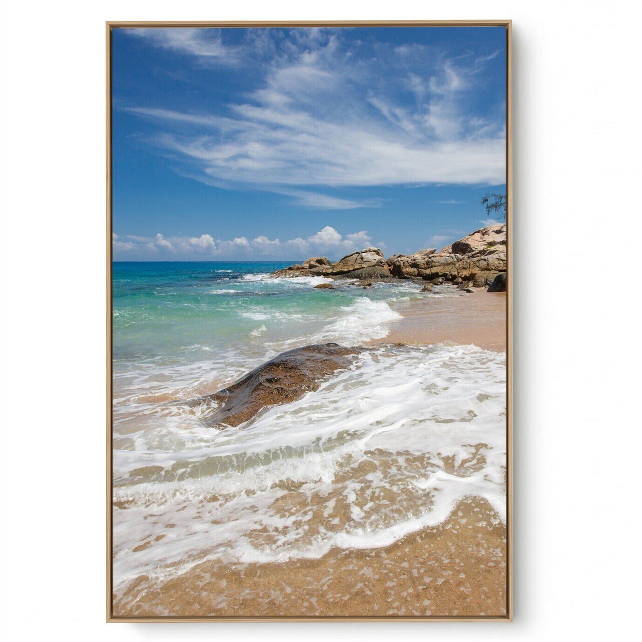 Quadro Decorativo Praia e Céu 