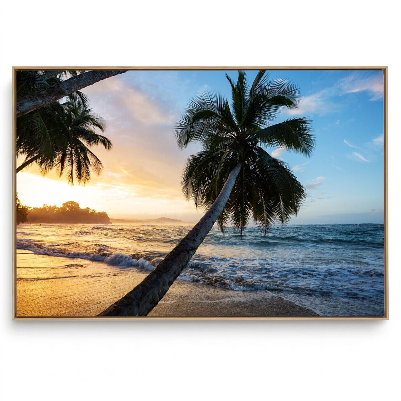 Quadro Decorativo Palmeira e Onda 