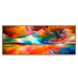 Quadro Decorativo Panorâmico Nuvens e Cores