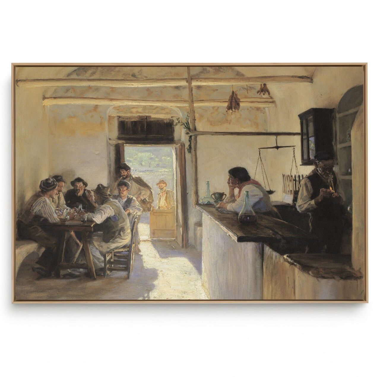 Quadro Decorativo Reprodução Pintores - Peder Severin Kroyer - Osteria in Ravelo