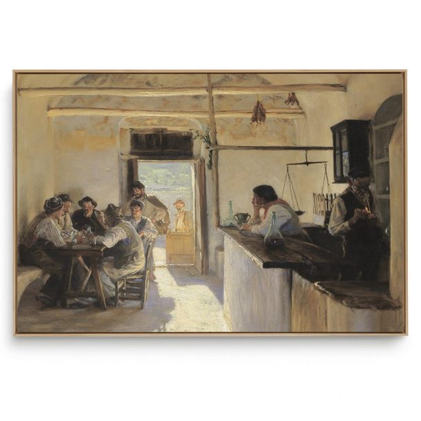Quadro Decorativo Reprodução Pintores - Peder Severin Kroyer - Osteria in Ravelo