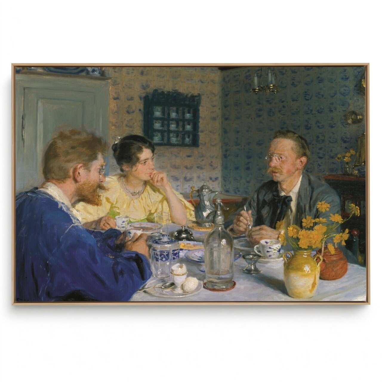 Quadro Decorativo Reprodução Pintores - Peder Severin Kroyer - Um Almoço