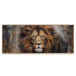 Quadro Decorativo Panorâmico Leão Arte