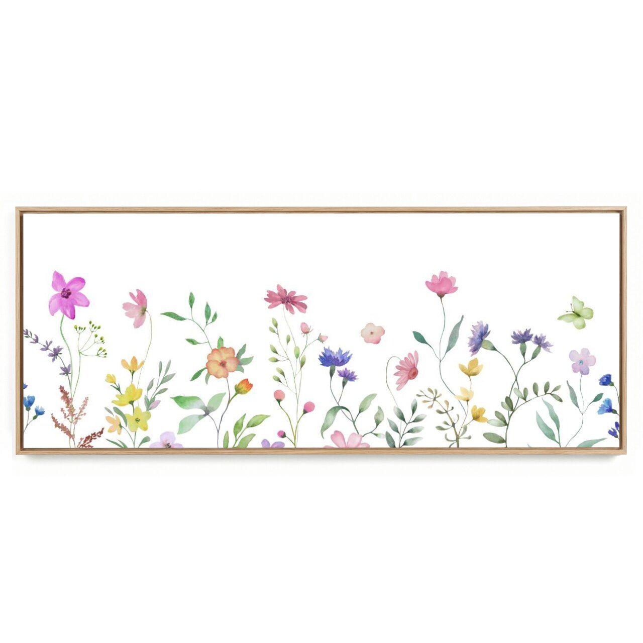 Quadro Decorativo Panorâmico Floral Jardim I