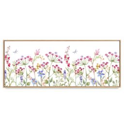 Quadro Decorativo Panorâmico Floral Jardim II