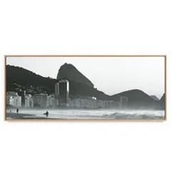 Quadro Decorativo Panorâmico Rio Por Do Sol P e B