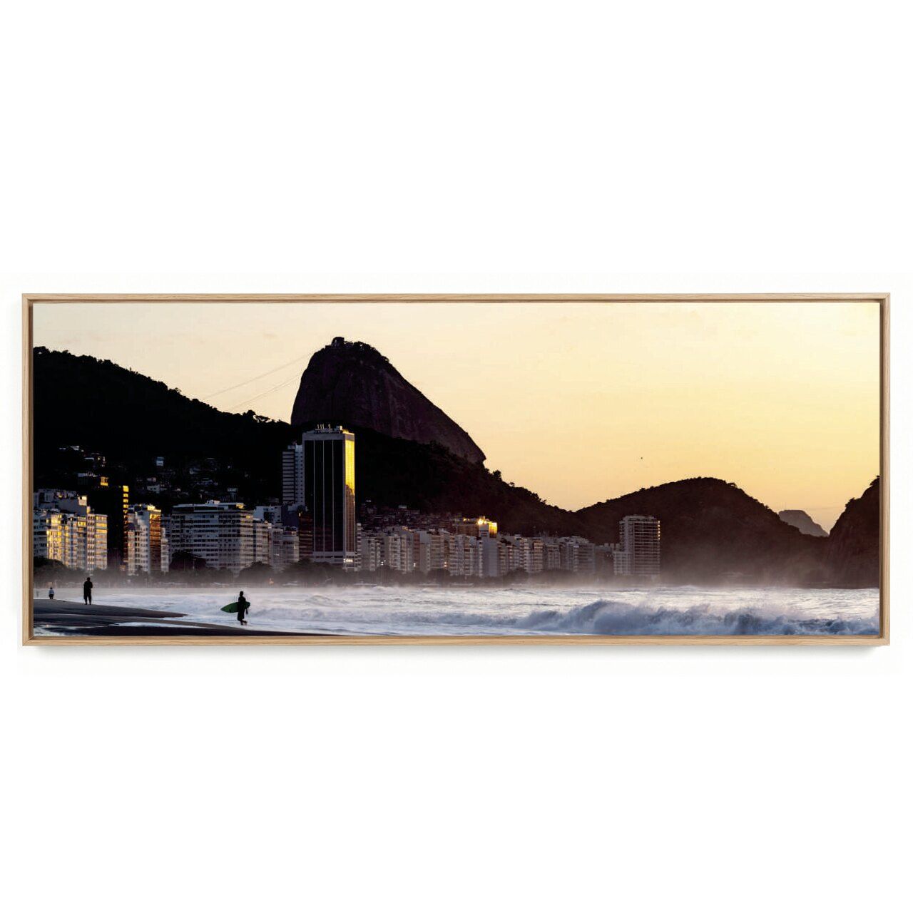 Quadro Decorativo Panorâmico Rio Por Do Sol 
