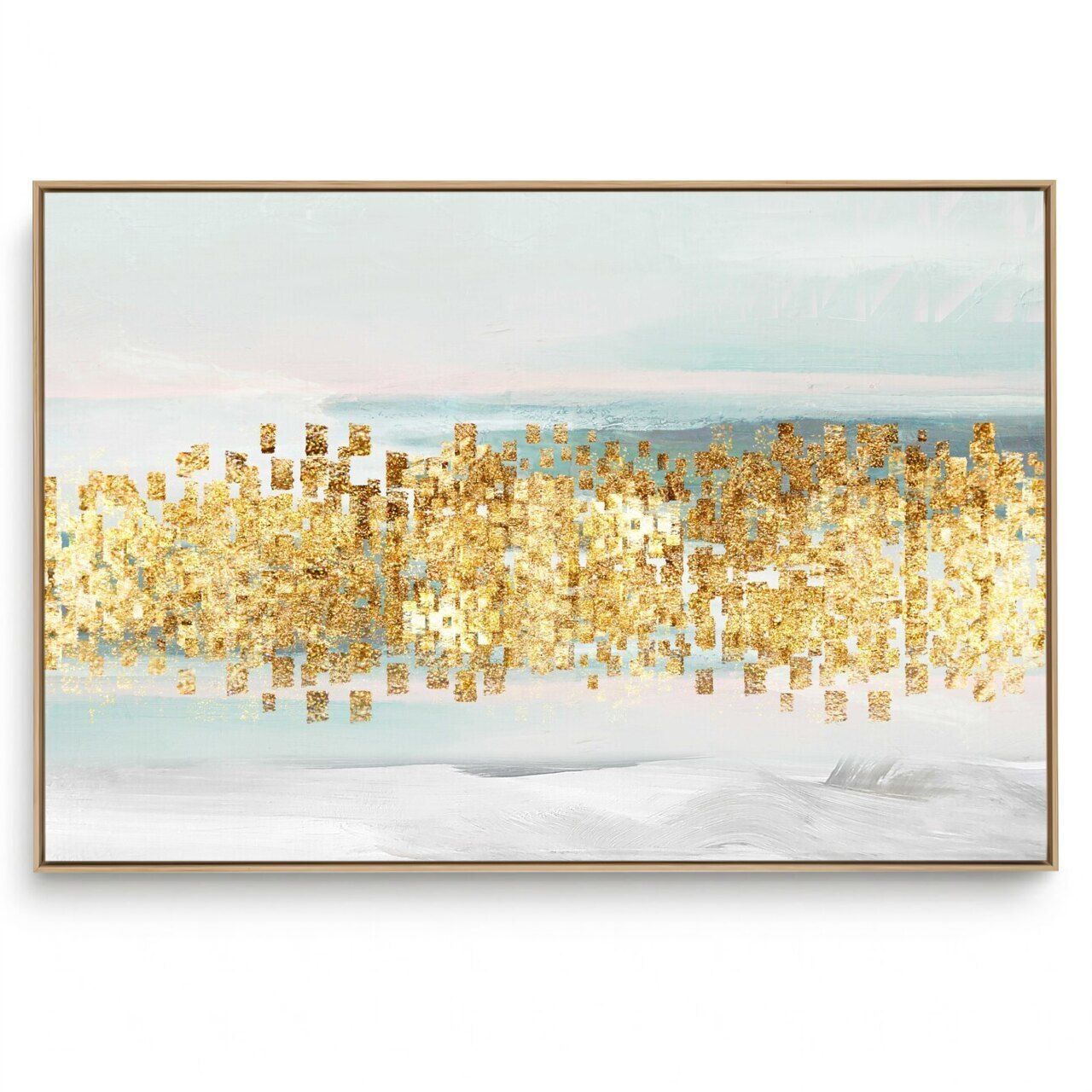Quadro  Abstrato Pontos Dourados I