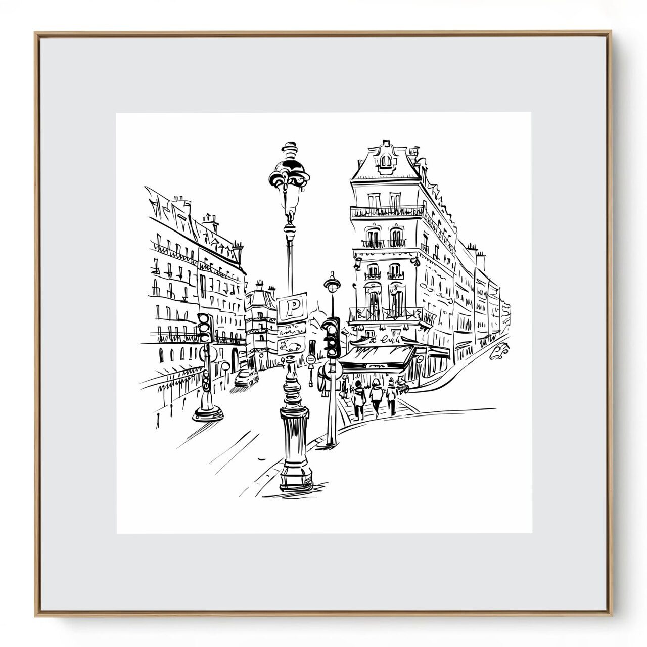 Quadro Decorativo Paris Traço II