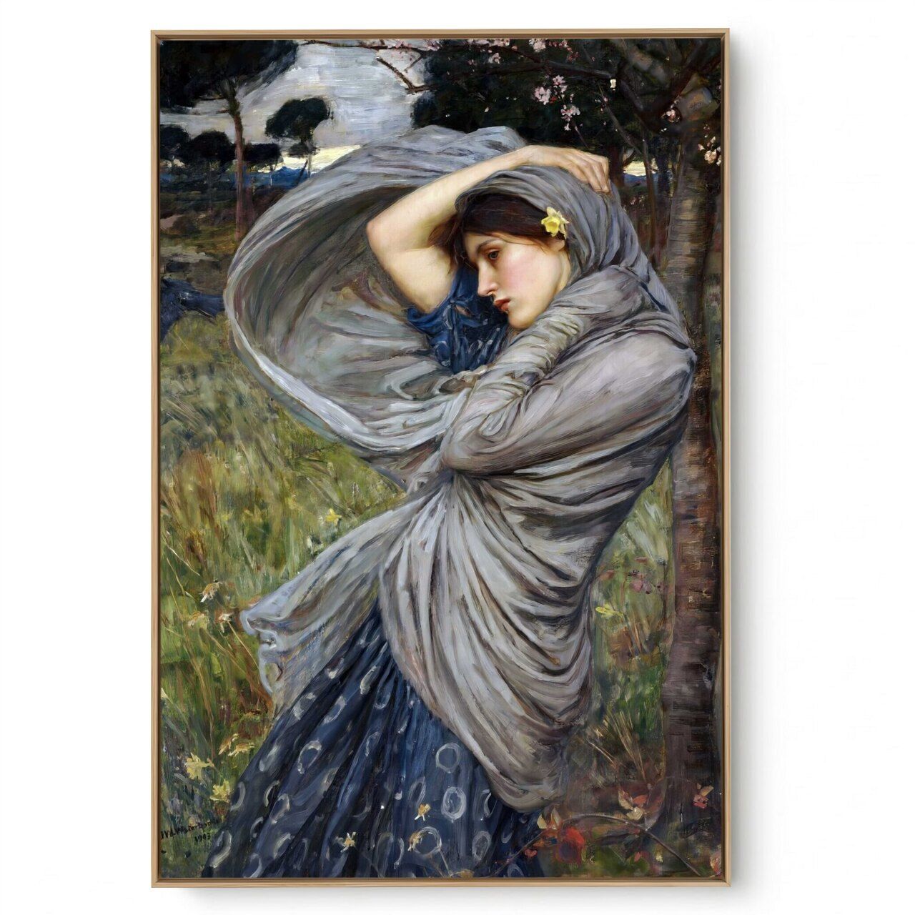 Quadro Decorativo Reprodução Pintores John William Waterhouse - Boreas 