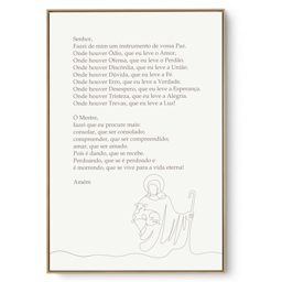 Quadro Decorativo Religioso Oração São Francisco II