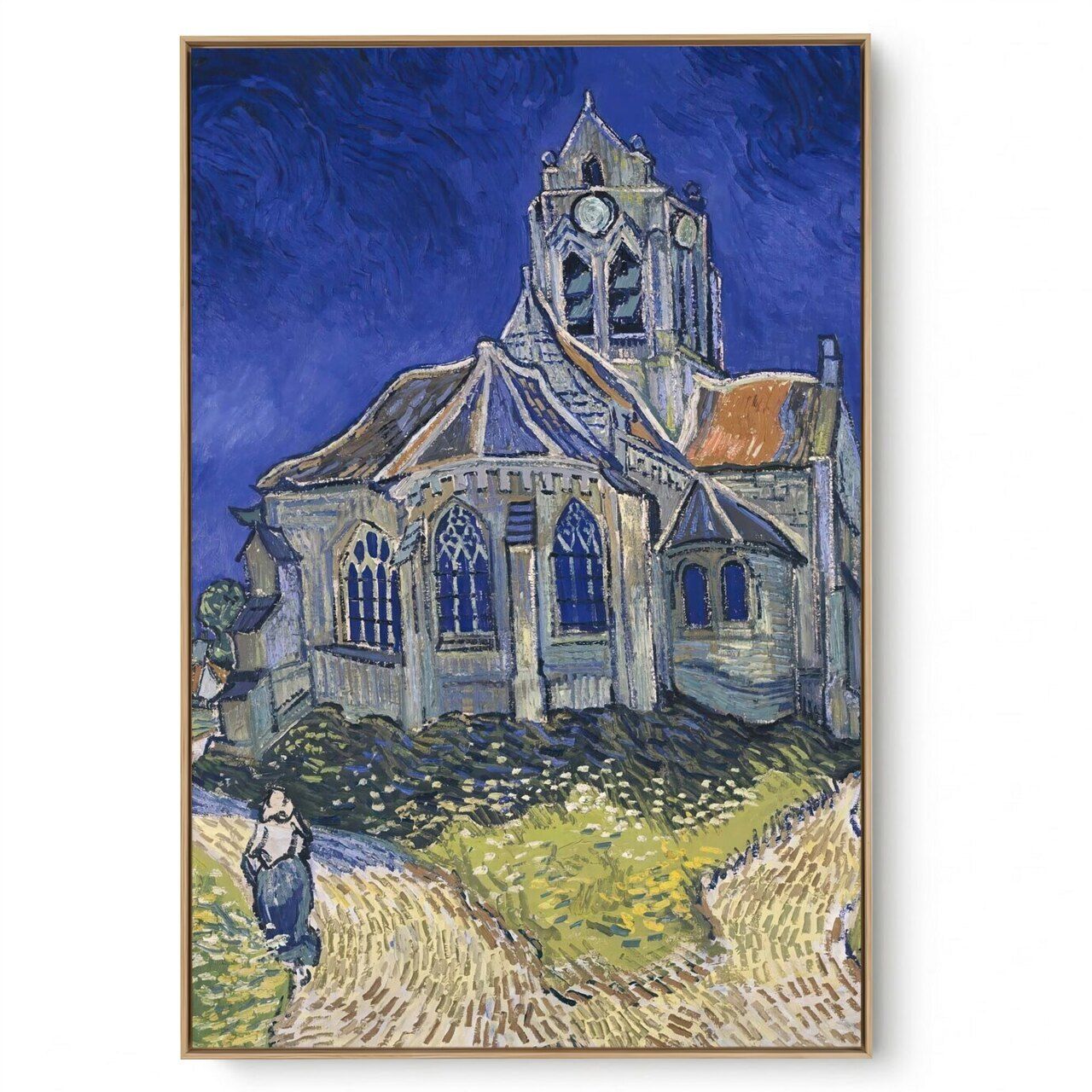 Quadro Decorativo Reprodução de Pintores - Van Gogh - The Church in Auvers Sur Oise