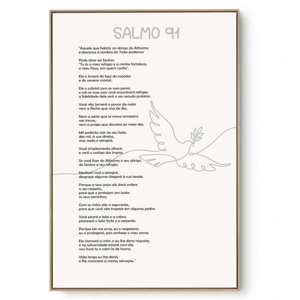 Quadro Decorativo Salmo 91 I