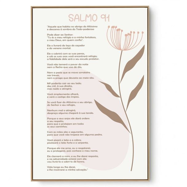 Quadro Decorativo Salmo 91 II