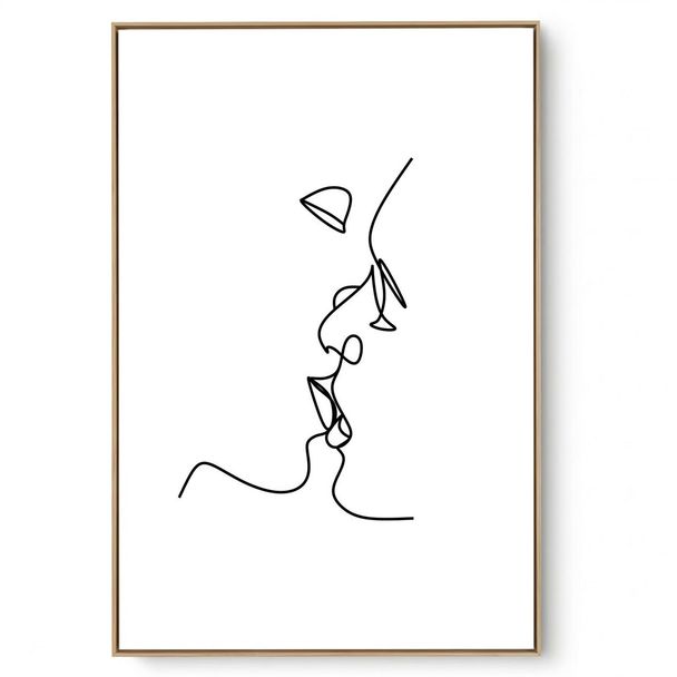 Quadro Decorativo Traço Casal