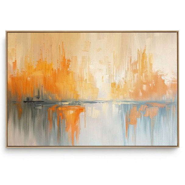Quadro Decorativo Abstrato Textura Mediterrâneo