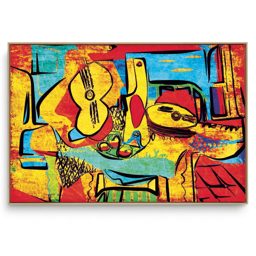 Quadro Decorativo Violão abstrato