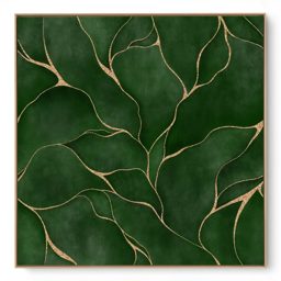 Quadro Decorativo Verde Ouro Q