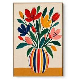 Quadro Decorativo Vaso Cores