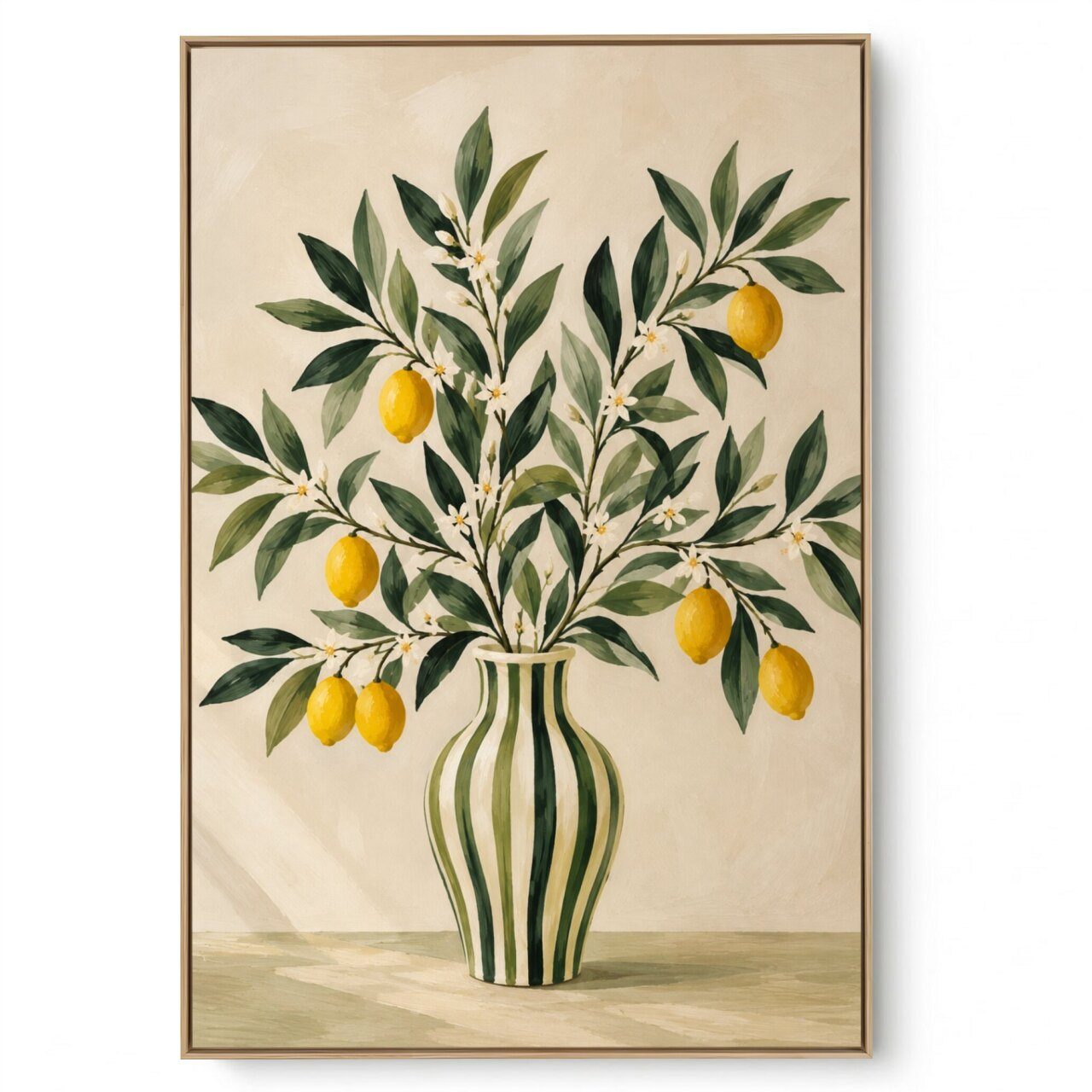 Quadro Decorativo Vaso Limão