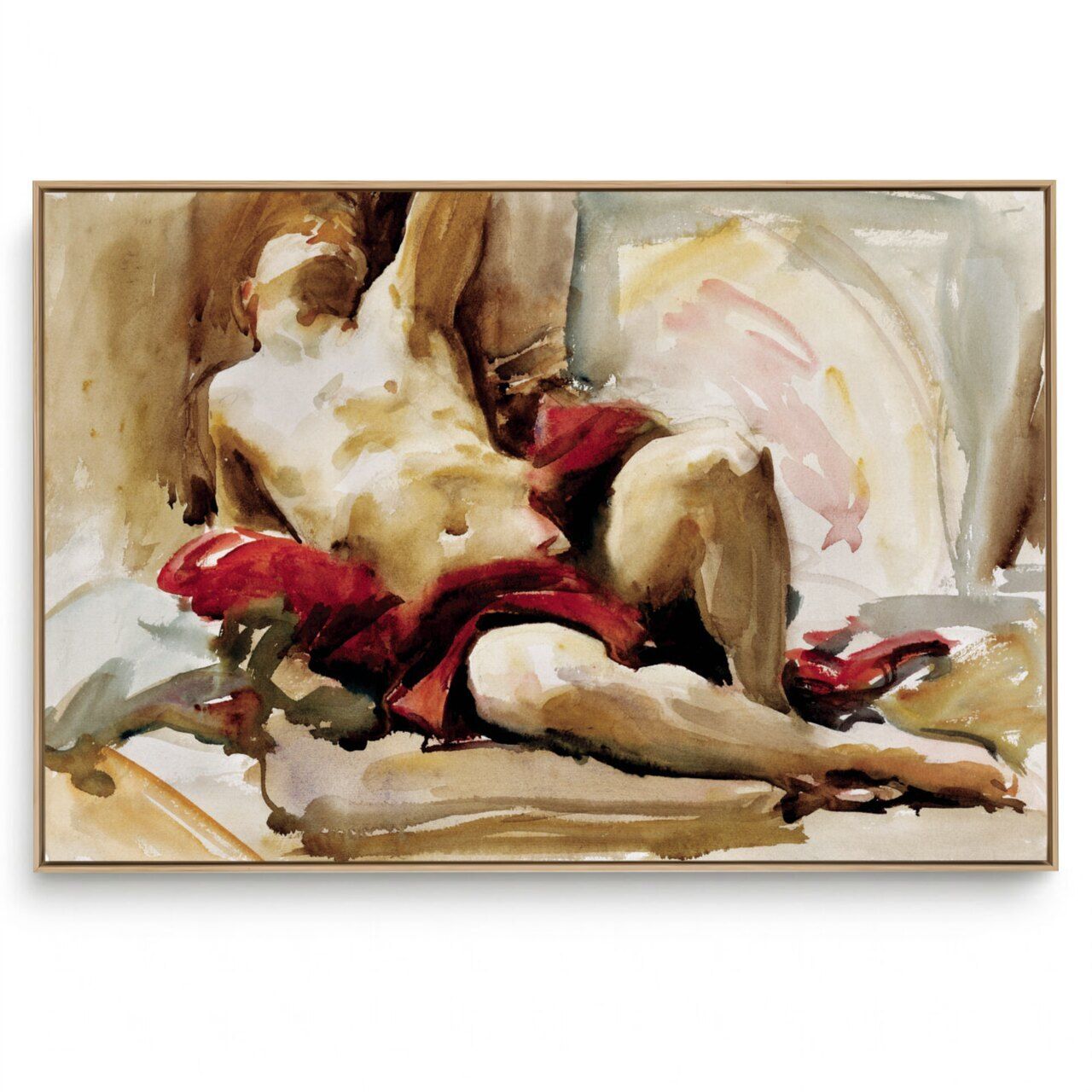 Quadro Decorativo Reprodução Pintores - John Singer - Man With Red Drapery 