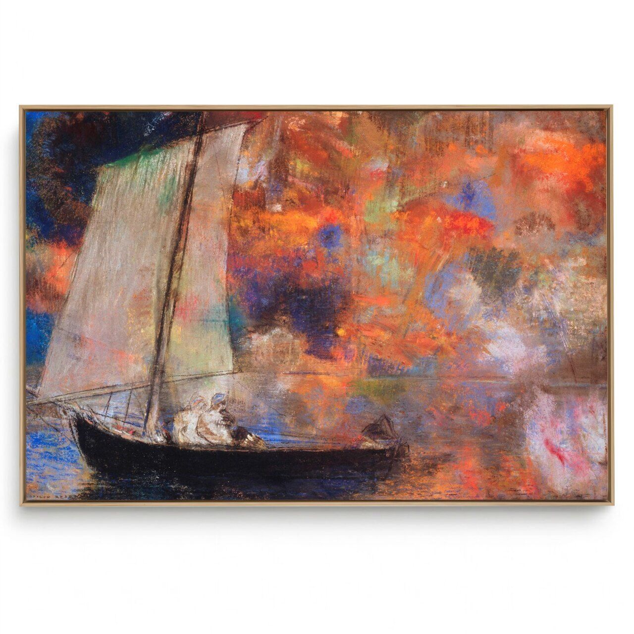 Quadro Decorativo Reprodução Pintores - Odilon Redon - Nuvens de Flores 1903