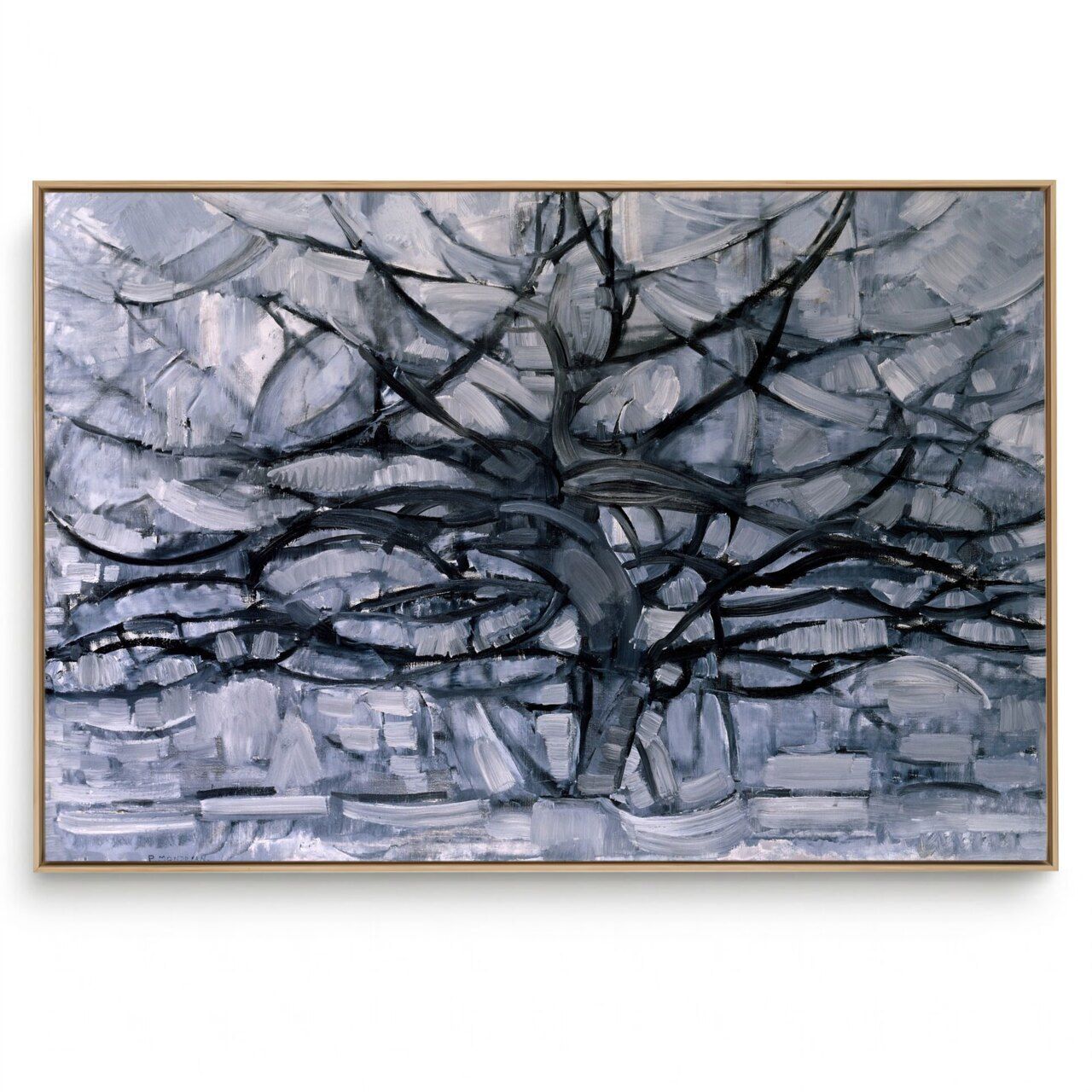 Quadro Decorativo Reprodução Pintores - Piet Mondrian - Árvore Cinzenta 1911