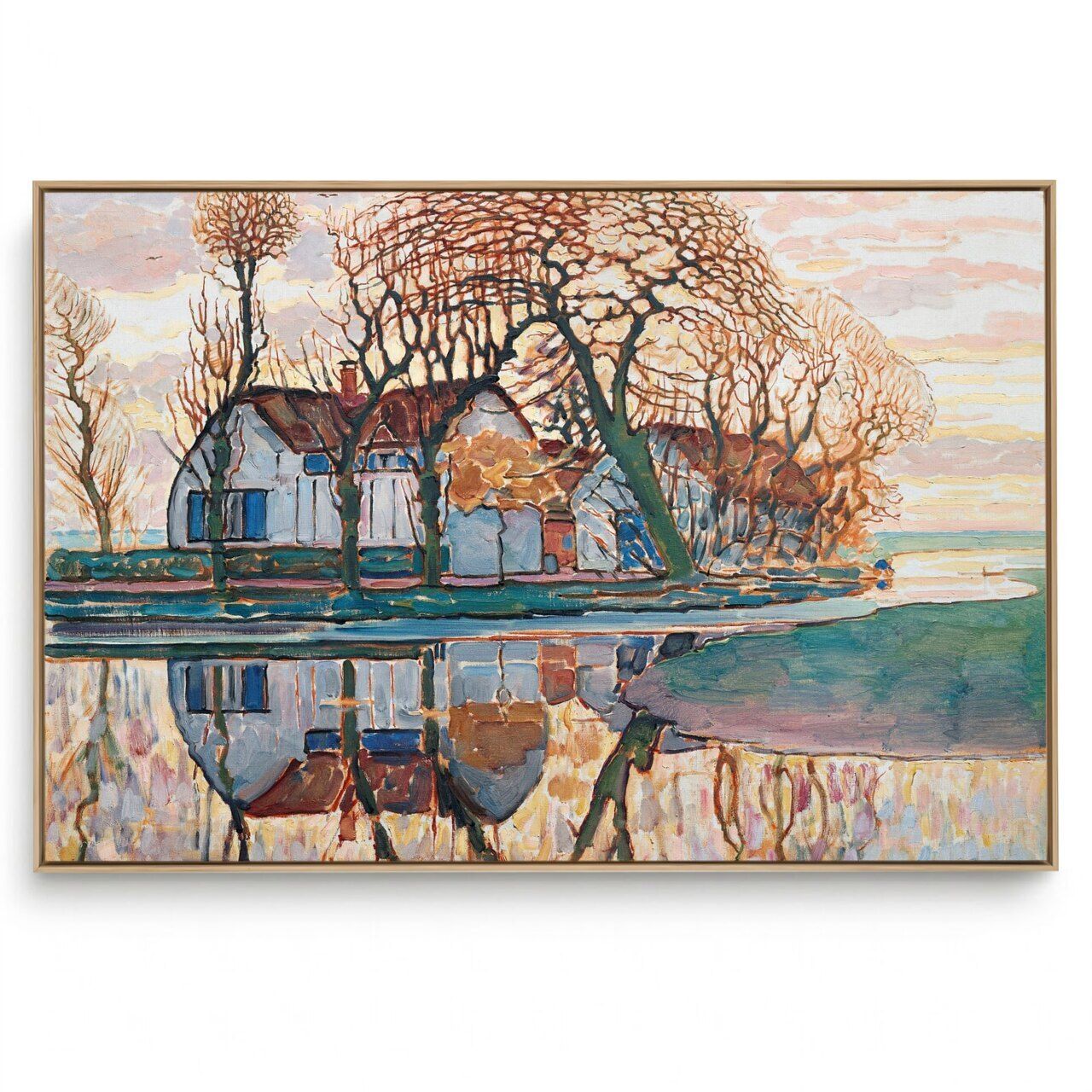 Quadro Decorativo Reprodução Pintores - Piet Mondrian - Fazenda Perto de Duivendrecht 1916