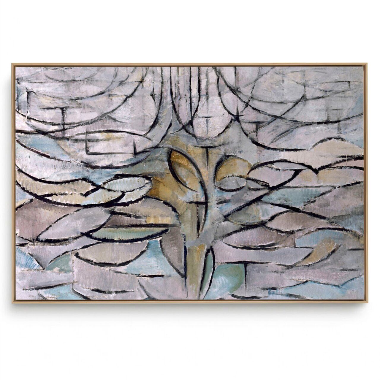 Quadro Decorativo Reprodução Pintores - Piet Mondrian - Macieira Florida 1912