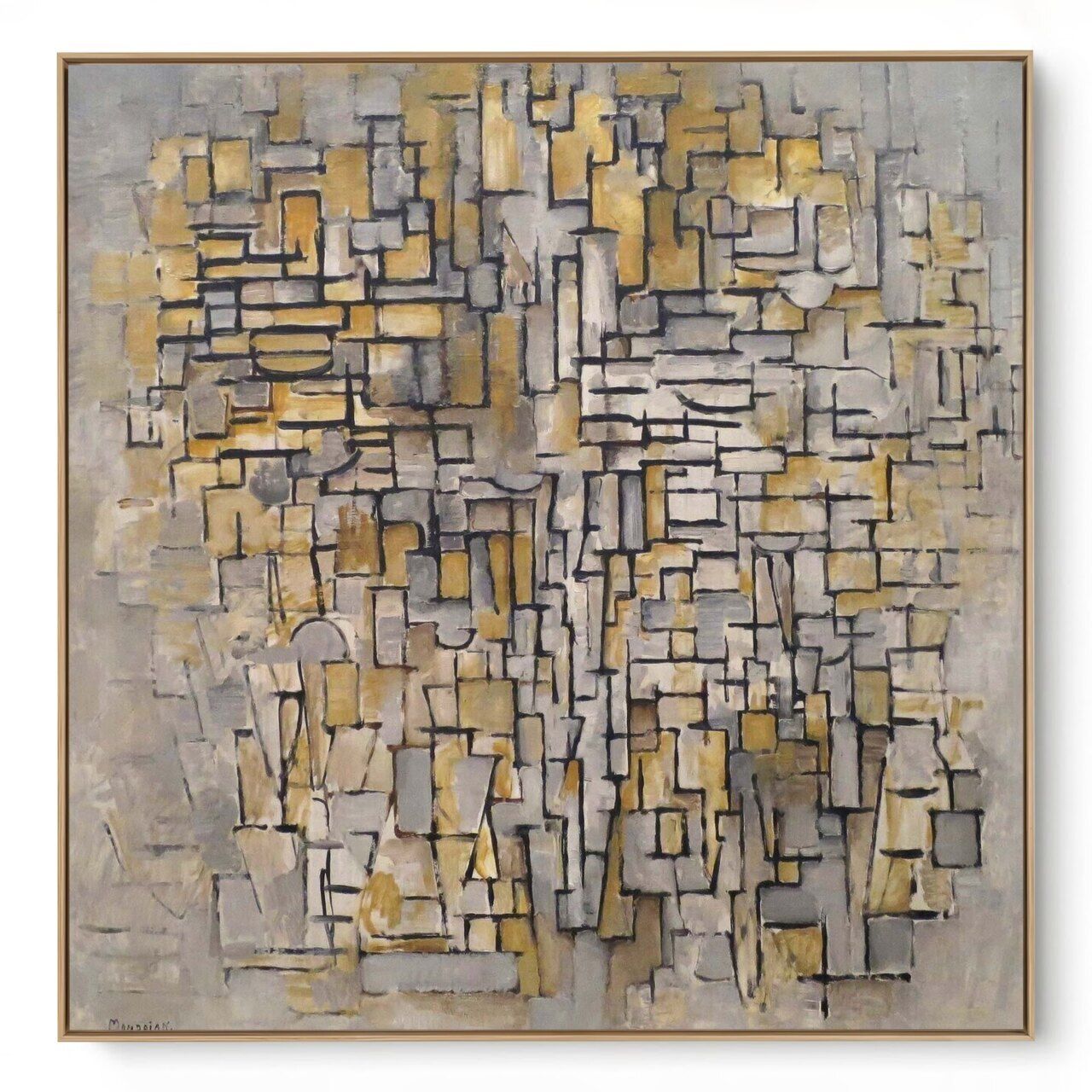 Quadro Decorativo Reprodução Pintores - Piet Mondrian - No 2 1913