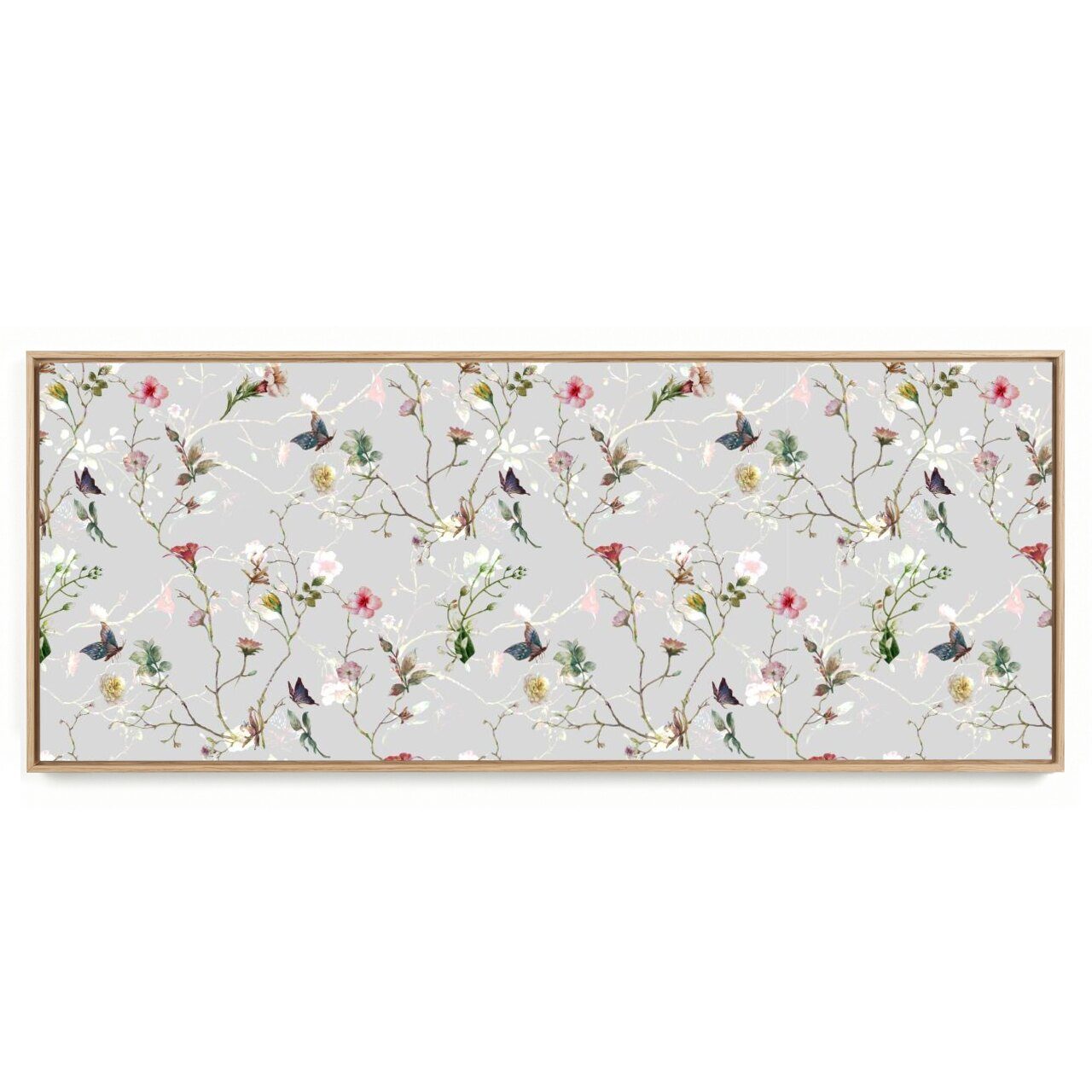 Quadro Decorativo Panorâmico Floral Vintage