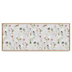 Quadro Decorativo Panorâmico Floral Vintage