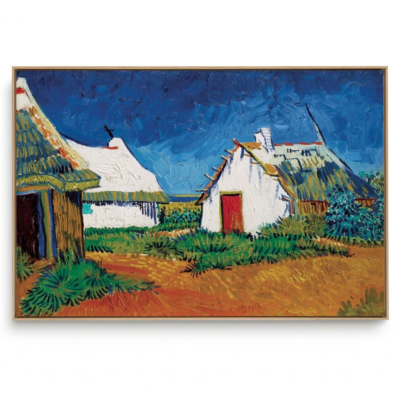 Quadro Decorativo Reprodução Pintores - Vincent Van Gogh - White Cottages At Saintes-Maries